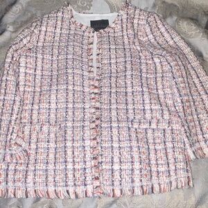 NEW Sanctuary Sun Dance Bouclé Tweed Jacket